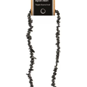 Agaat zwart splitketting + kaart