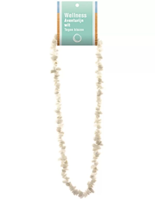 Aventurijn wit splitketting + kaart