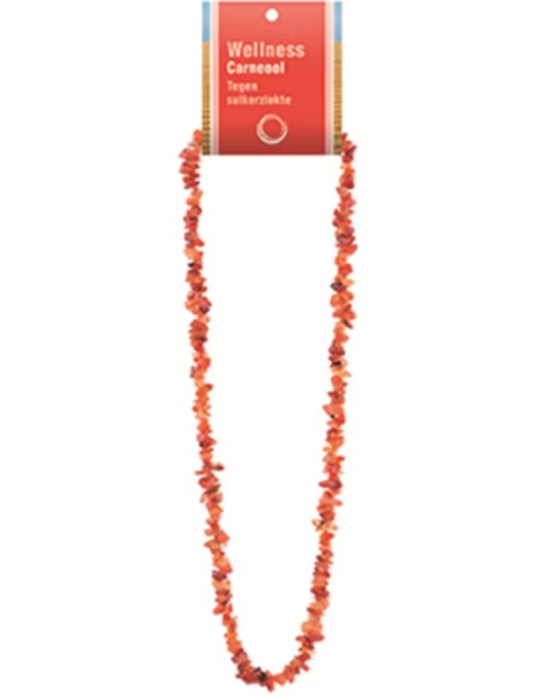 Carneool splitketting + kaart