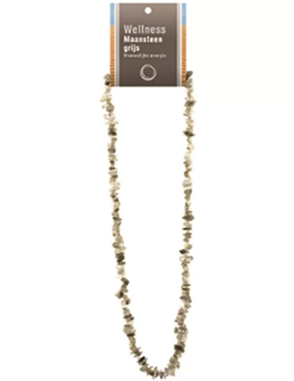 Maansteen grijs splitketting + kaart
