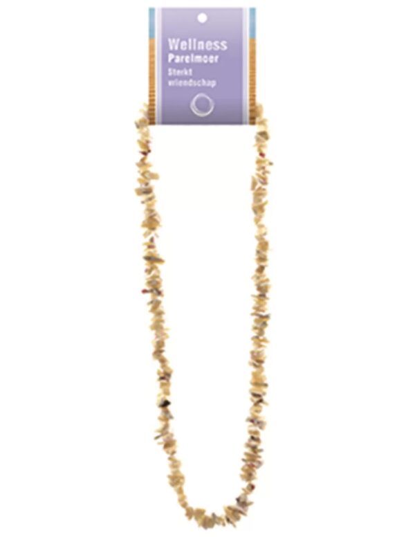 Parelmoer splitketting + kaart