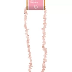 Roze kwarts splitketting + kaart