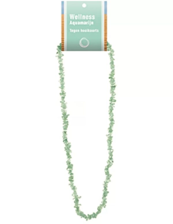 Aquamarijn splitketting + kaart