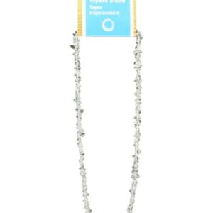 Topaas blauw splitketting + kaart