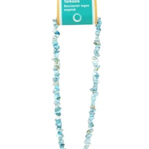 Turkoois natuur splitketting + kaart