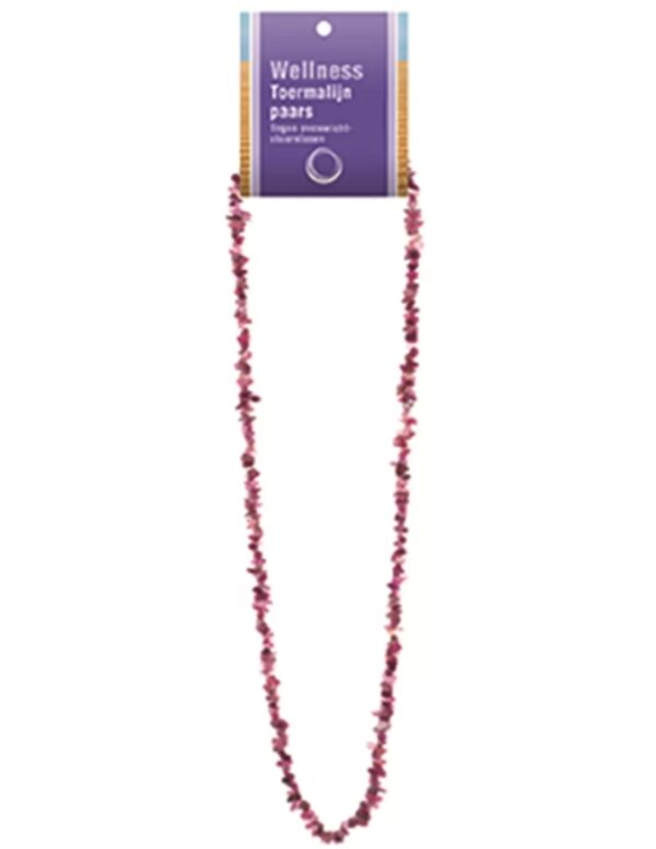 Toermalijn paars splitketting + kaart