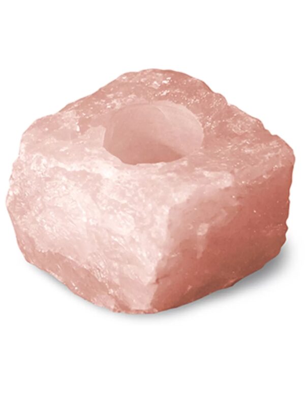 Roze kwarts theelichthouder
