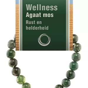 Agaat mos powerbead armband + kaart