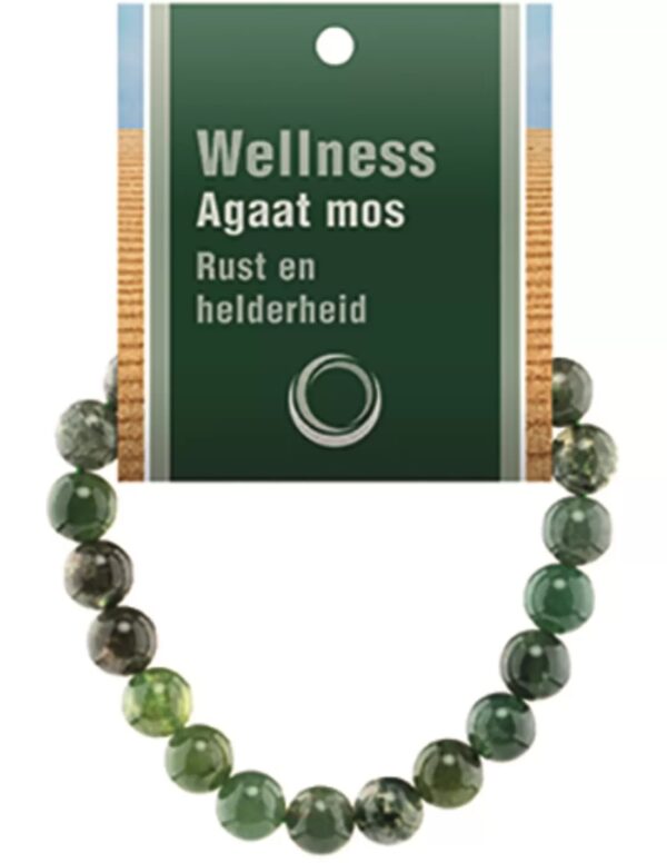 Agaat mos powerbead armband + kaart