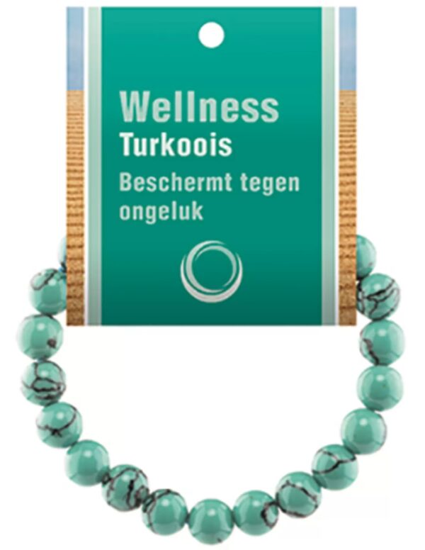 Howliet blauw Turkoois powerbead + kaart (gekleurd)