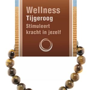 Tijgeroog powerbead armband + kaart