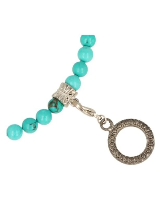 Fashion ketting Howliet blauw 6mm kralen (bijgekleurd) - Image 3