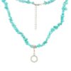 Fashion ketting Howliet blauw split (bijgekleurd)