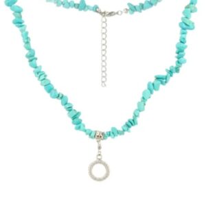 Fashion ketting Howliet blauw split (bijgekleurd)