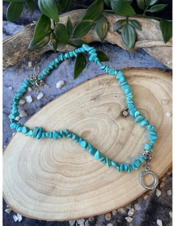 Fashion ketting Howliet blauw split (bijgekleurd) - Image 4