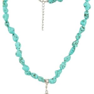 Fashion ketting Howliet blauw nugget (bijgekleurd)