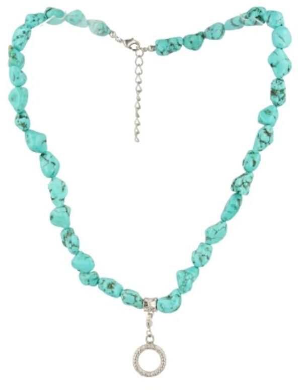 Fashion ketting Howliet blauw nugget (bijgekleurd)