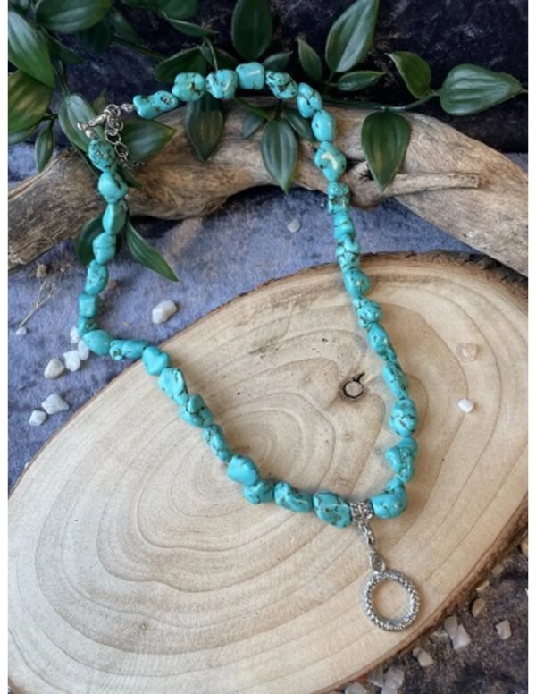 Fashion ketting Howliet blauw nugget (bijgekleurd) - Image 2