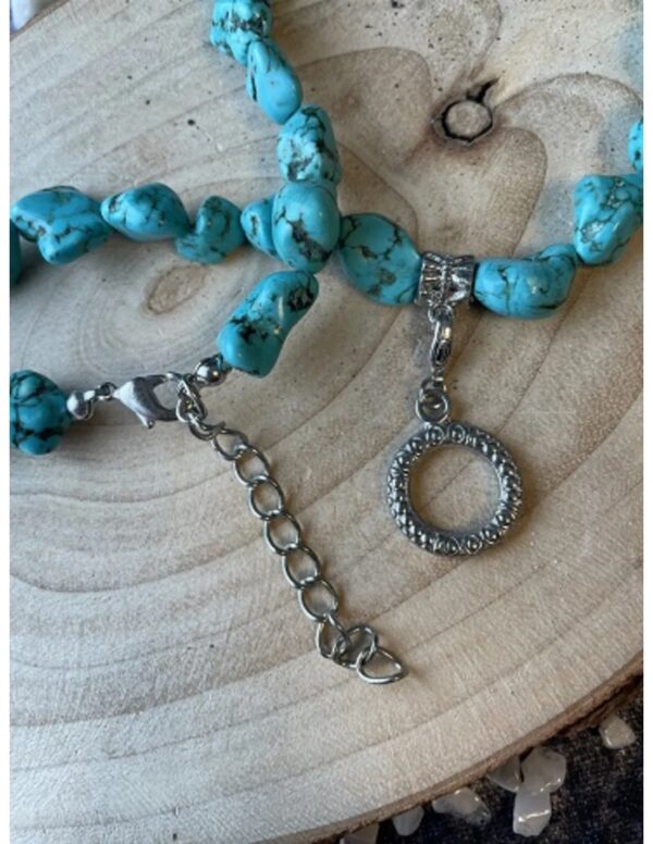 Fashion ketting Howliet blauw nugget (bijgekleurd) - Image 4