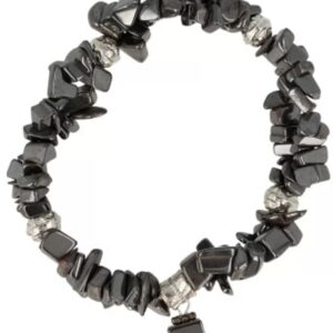 Hematiet fashion armband dubbelstreng