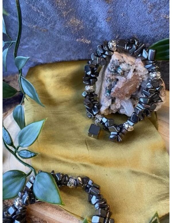 Hematiet fashion armband dubbelstreng - Image 2