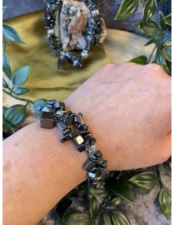 Hematiet fashion armband dubbelstreng - Image 4