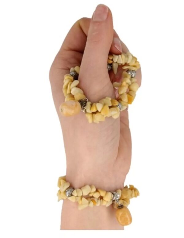 Aventurijn geel fashion armband Aventurijn geel dubbelstreng - Image 3