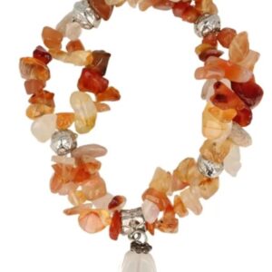 Carneool fashion armband dubbelstreng