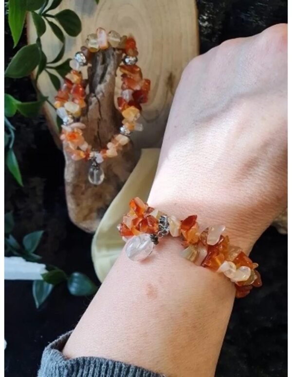 Carneool fashion armband dubbelstreng - Image 2
