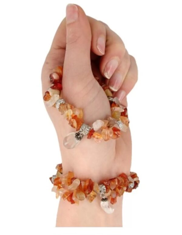 Carneool fashion armband dubbelstreng - Image 3