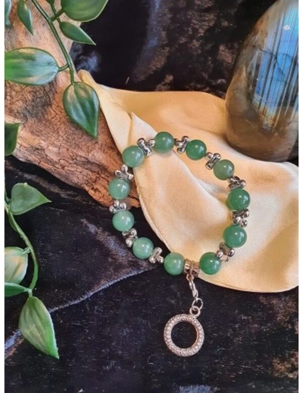Aventurijn groen fashion kralenarmband met bedel - Image 2