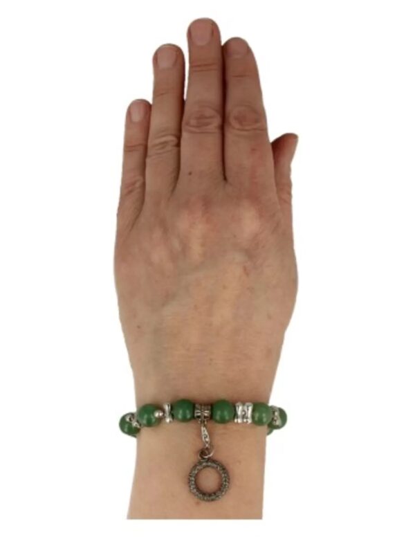 Aventurijn groen fashion kralenarmband met bedel - Image 3
