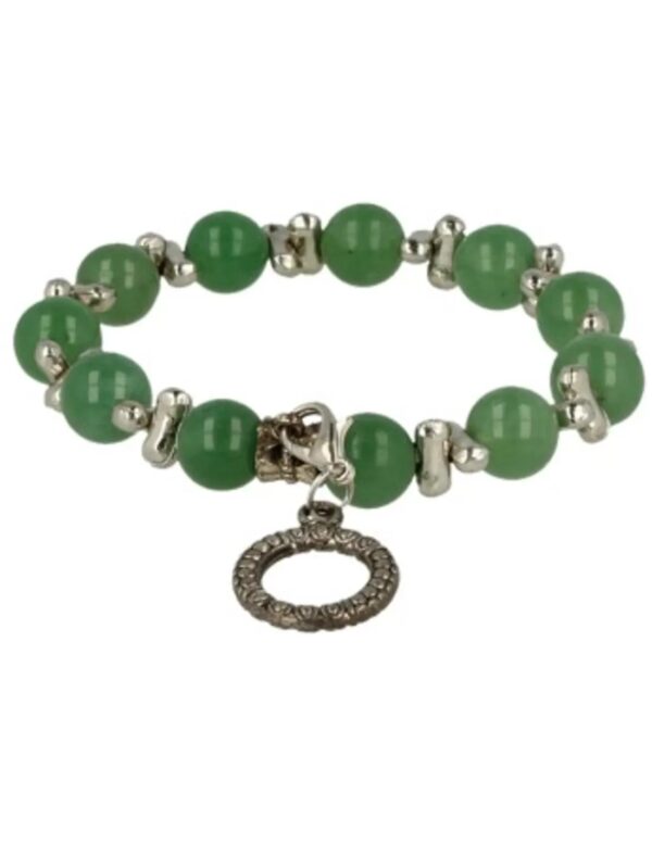 Aventurijn groen fashion kralenarmband met bedel - Image 5