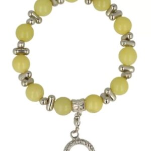 Jade olijf fashion kralenarmband met bedel