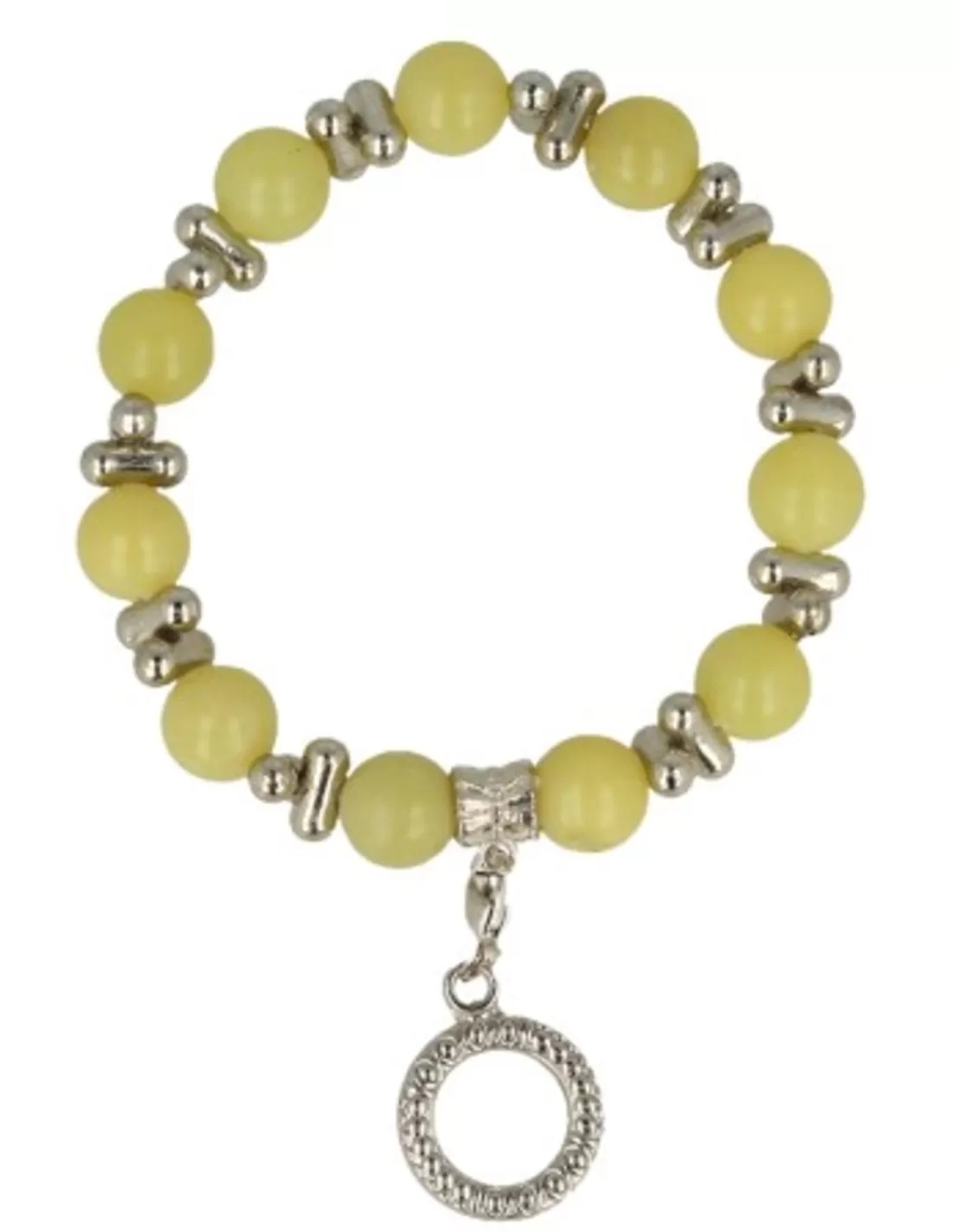 Jade olijf fashion kralenarmband met bedel