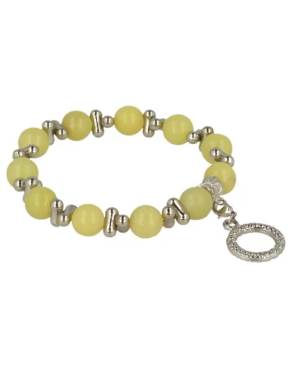 Jade olijf fashion kralenarmband met bedel - Image 5