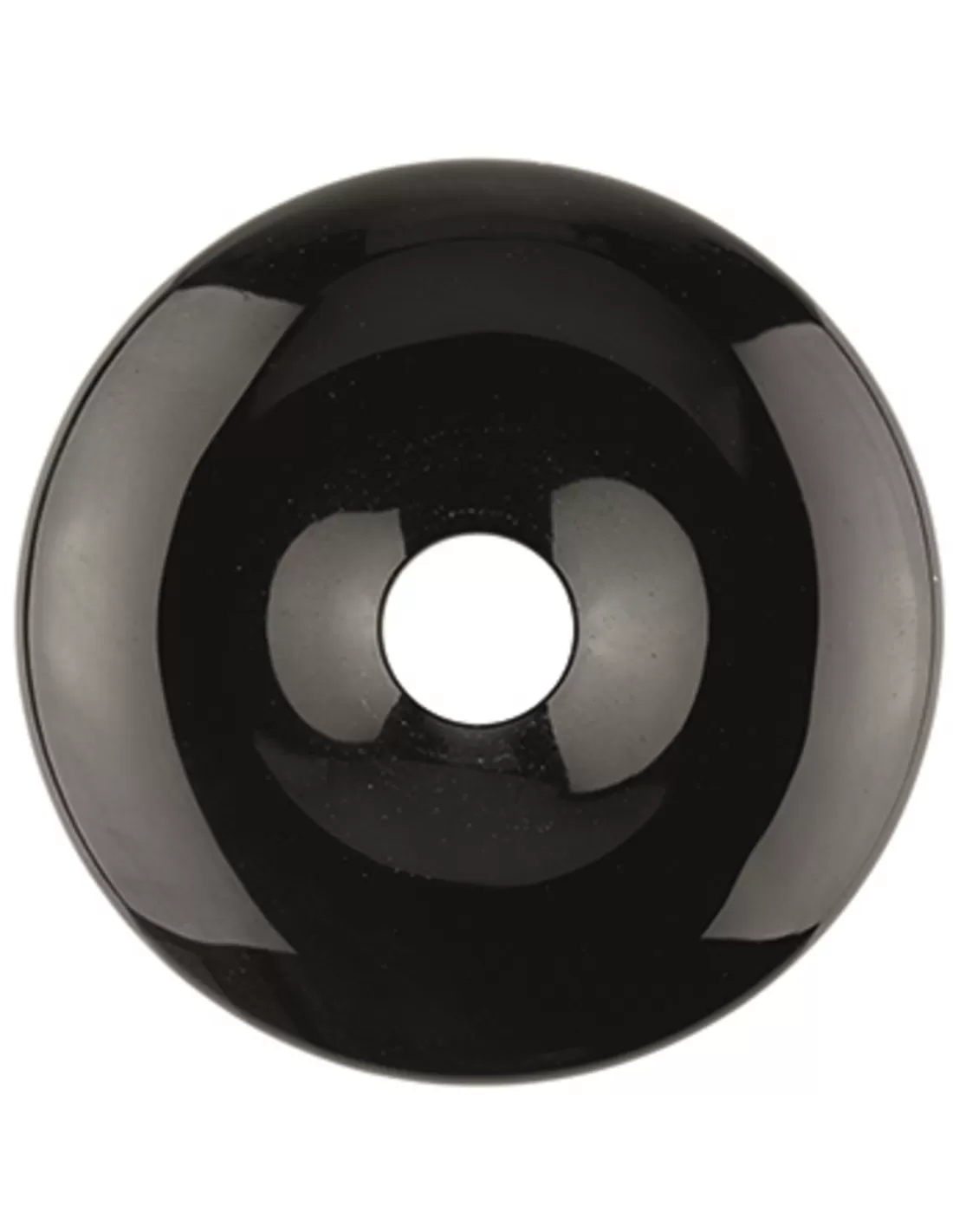 Obsidiaan zwart donut 30 mm