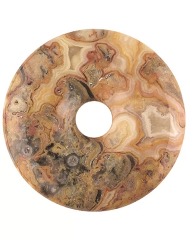 Agaat crazy lace donut 40 mm