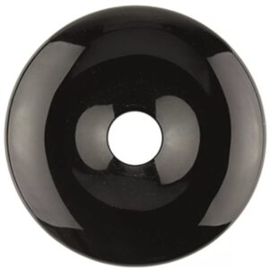 Obsidiaan zwart donut 50 mm