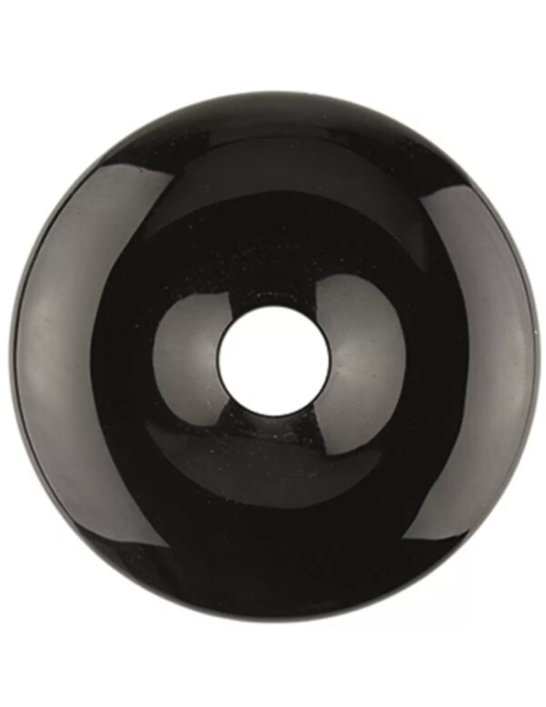 Obsidiaan zwart donut 50 mm