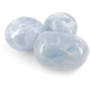 Calciet blauw trommelstenen (mt3), per gram