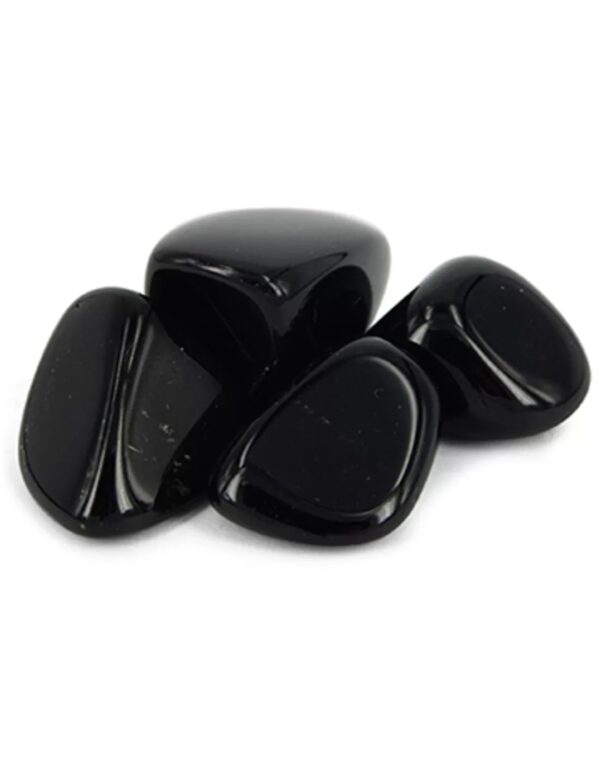 Obsidiaan zwart trommelstenen (mt3), p/kg