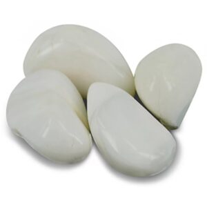 Opaal wit trommelstenen (mt2) per gram