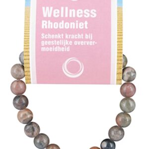 Rhodoniet powerbead armband + kaart