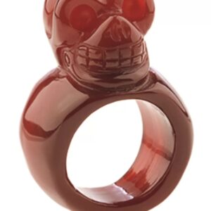 Carneool schedel ring