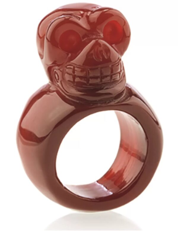 Carneool schedel ring