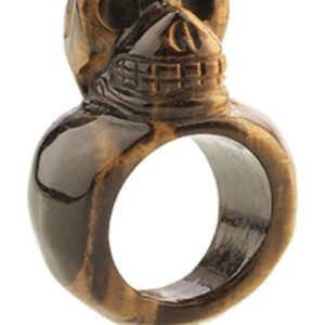 Tijgeroog schedel ring