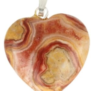 Agaat crazy lace hart hanger 20 mm