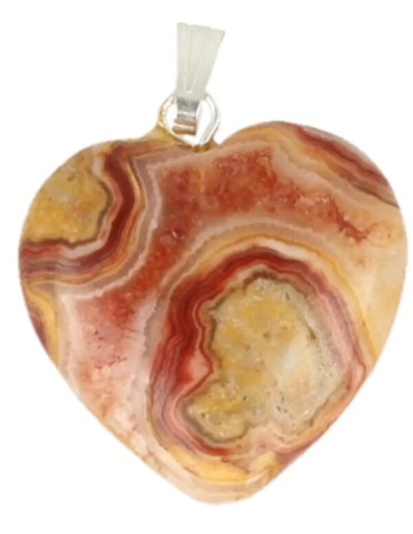Agaat crazy lace hart hanger 20 mm