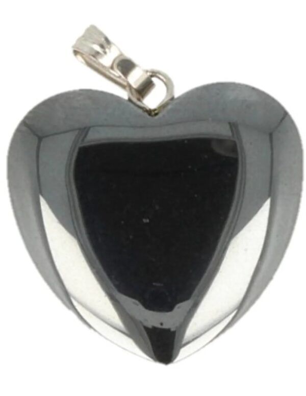 Hematiet hart hanger 20 mm